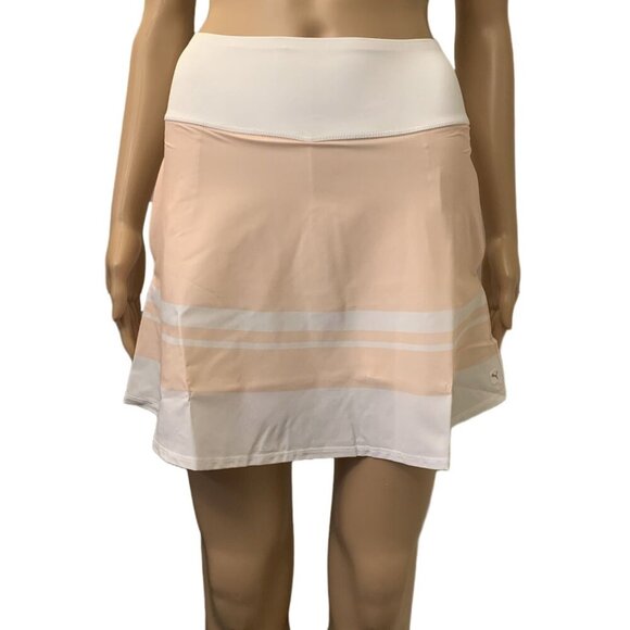 Puma Women's Powershape Striped Golf Tennis Skort Rose White Size XXS - NWT $75 - Picture 1 of 12